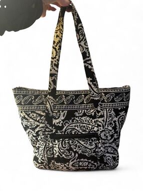 Paisley Quilted Tote/Gym/Lunch Bag